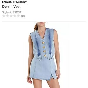Brand-new English Factory denim vest